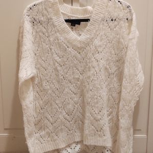 American Eagle Cozy White Knit Sweater